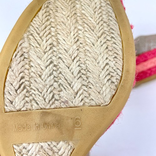 Elaine Turner Women's Colorful Espadrille Open Toe Wedge Sandal Size 6 - Picture 10 of 12