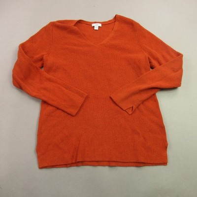 J Jill Shirt Womens XS Long Sleeve Pullover V Neck Casual Lightweight Rust
