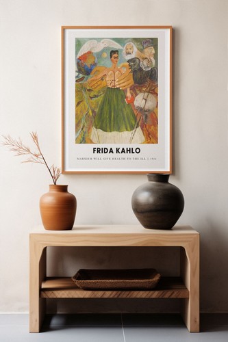 Impresión de póster de arte de pared de Frida Kahlo marxismo dará salud a los enfermos A3 A4 A5 - Imagen 2 de 6