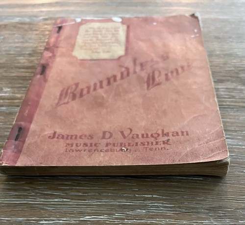 Boundless Love James D . Vaughan Southern Gospel Song Book Hymns 1944 - Picture 2 of 11