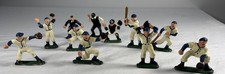 Vintage Cast Metal Baseball Player Figures Set of 11 Hand Painted Figurines