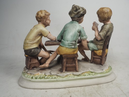Vintage Capodimonte? 'The Cheats' Card Players Porcelain Figure - Picture 8 of 16