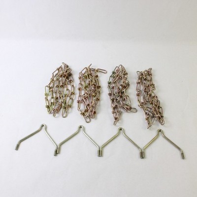 Lot of 4 Metal Chain Sections 4 ft Each - Chain Link Fencing Repair