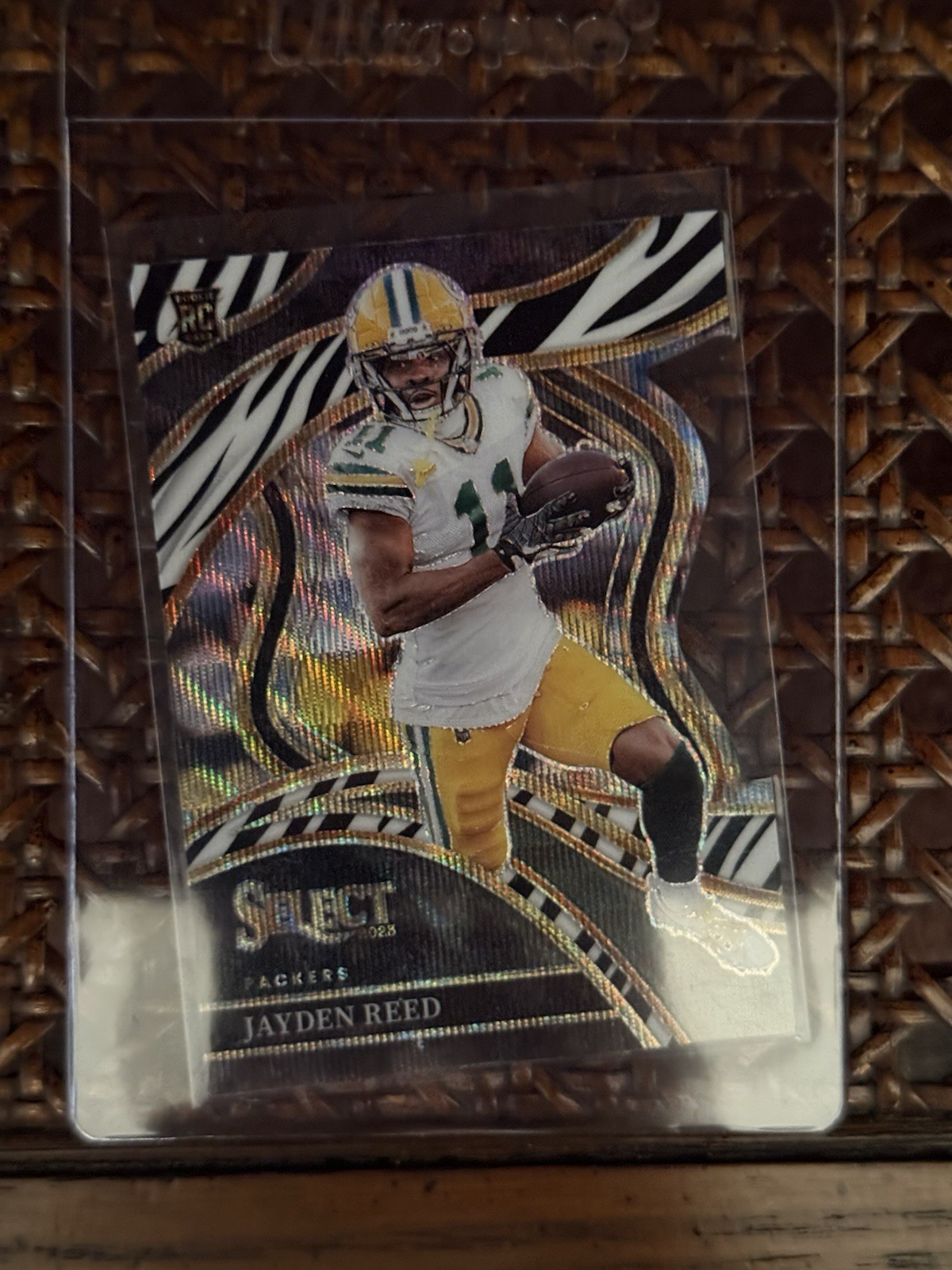 2023 Select Jayden Reed Zebra Prizm Die Cut SSP Club RC #258 Packers
