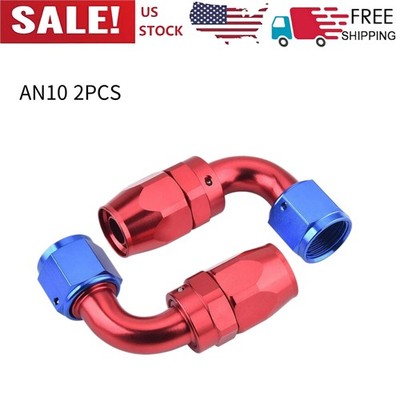Red AN10 90 Degree Swivel Hose End Fitting Adapter for10AN Braided CPE Fuel Hose
