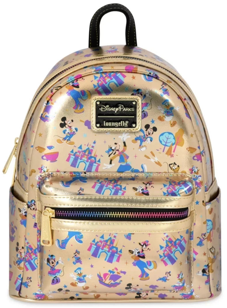 【未使用品】カルフォニア Disney Park Loungefly 70周年 Disneyland 70th Anniversary Mickey & Friends Loungefly Mini