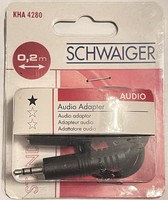 Schwaiger Audio Adapter Klinke Aux Stecker Auf 2X Klinkenbuchse 3,5Mm Kabel 0,2M