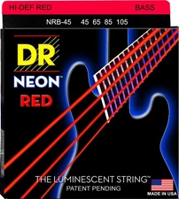 DR Strings NRB-45 Neon Red Medium 45-105 Bass Strings