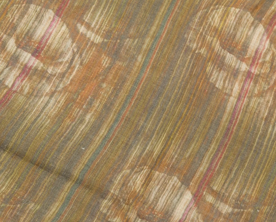 Sushila Vintage Multi-Color Floral Saree Blend Woolen Woven Winter Sari Fabric - Image 4 of 4