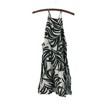 Show Me Your Mumu Womens Green White Botanical Sleeveless Layered Mini Dress S