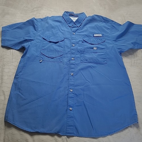 Men's Columbia PFG Bonehead Short Sleeve Fishing Shirt XL Vented Outdoors - Imagen 1 de 11