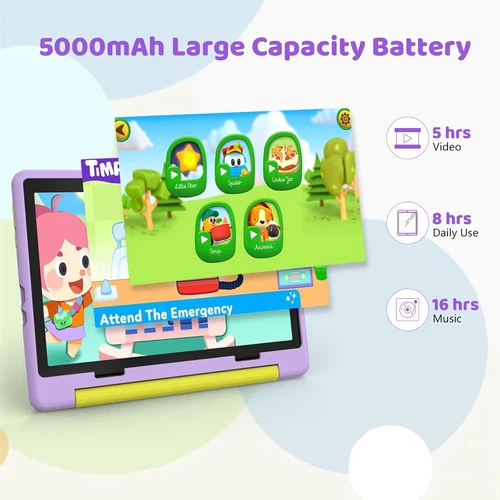 Kids Tablet, Android 14 Tablet for Kids 10 inch Octa-Core with WIFI, 64GB 1TB TF - Picture 3 of 10