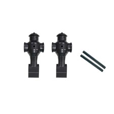 Shelti Set of 2 Black Foosball Men with Roll Pins