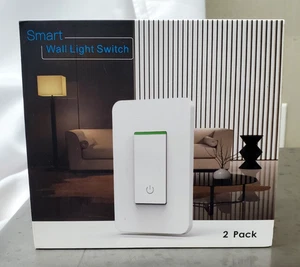 2 Emballage Milfra KS-602H Interrupteur mural intelligent WiFi Alexa Google Voice Blanc