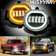 Led Fog Lights Drl For Dodge Ram 1500 Accessories 2002 2003 2004 2005 2006-2008