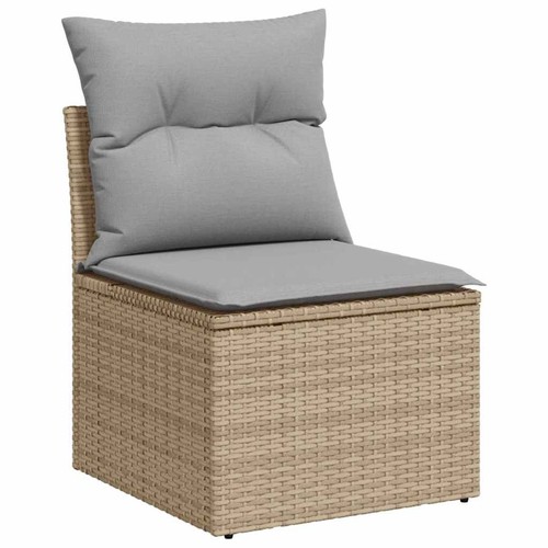 Set Divano da Giardino 6 pcs Beige, grigio chiaro 2461583 - Foto 5 di 6
