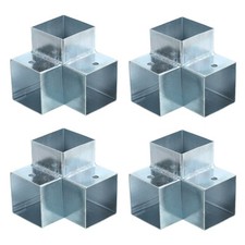 3-Way Gazebo Brackets Kit, Angle Bracket for 1.6" x 1.6" Lumber (4 Pack)