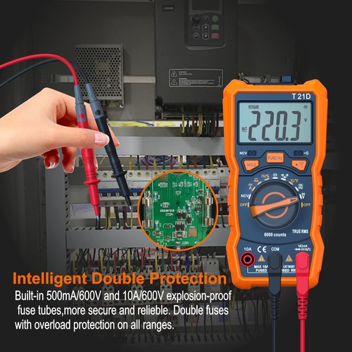 Auto-Ranging Digital Multimeter, TRMS 6000 Counts AC DC Voltmeter Ohm Volt Am... - Bild 8 von 8