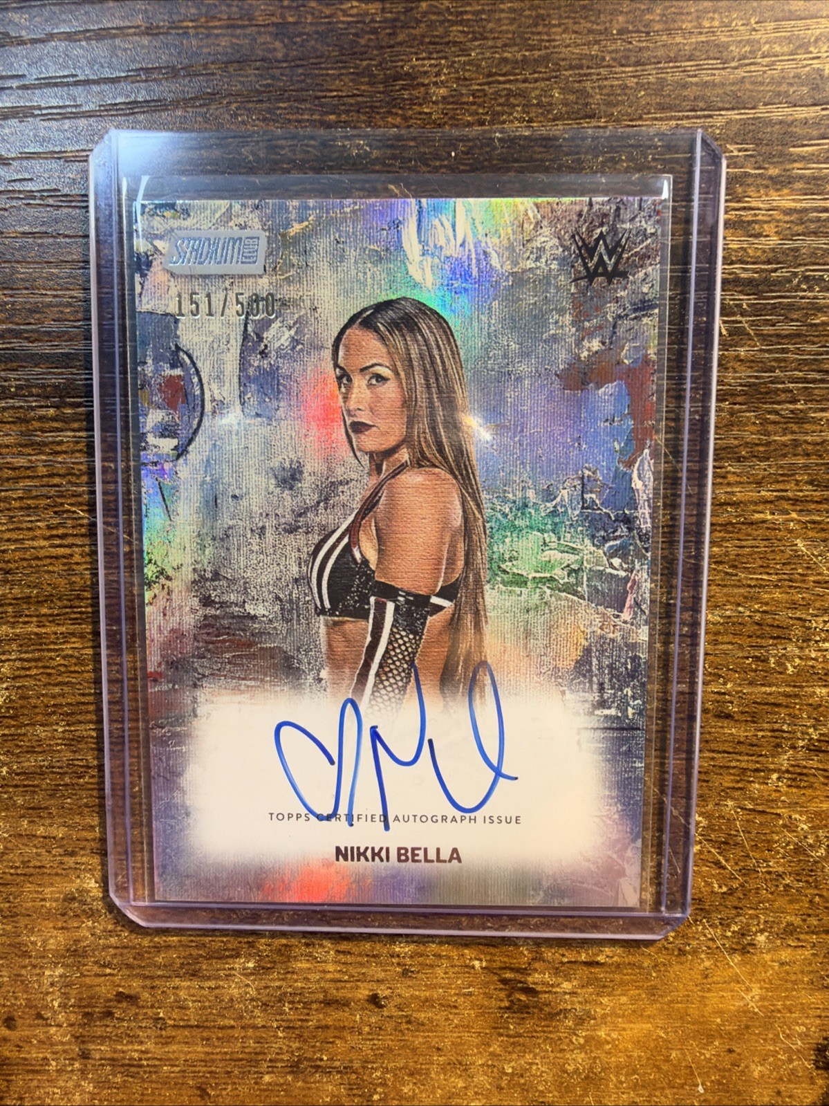 NIKKI BELLA Auto 2026 Topps Stadium Club WWE Abstract 151/500 #AA-NIK
