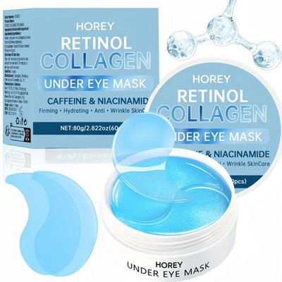 A Set of 60 Collagen Eye Patches, Infused with Caffeine And Niacinamide