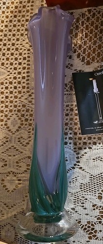 White Elk Vase Lavender & Green Not IN THE Original Box - Picture 2 of 4