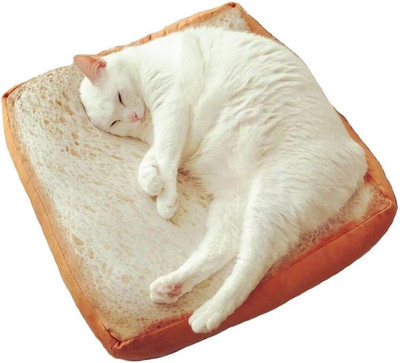 Soft Cat Cushion Bed Bread Pet Mattress Bed Toast Mats Bedding Pad for Small Med