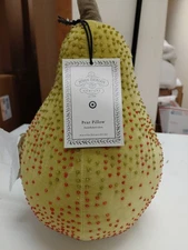 John Derian 14" x 8" Embellished Velvet Pear Novelty Plush Pillow