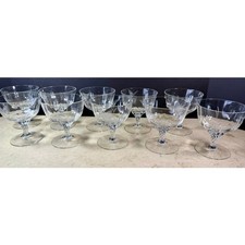 10 George Borgfeldt Darien Etched Tall Sherbet Champagne Glasses