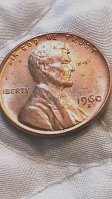 1960 D Lincoln Penny Obverse and Reverse Extreme Extra V Strikes Error 