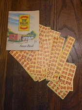 Vintage Empty 1966 Top Value Stamp Book Plus Over 1000 Loose Stamps