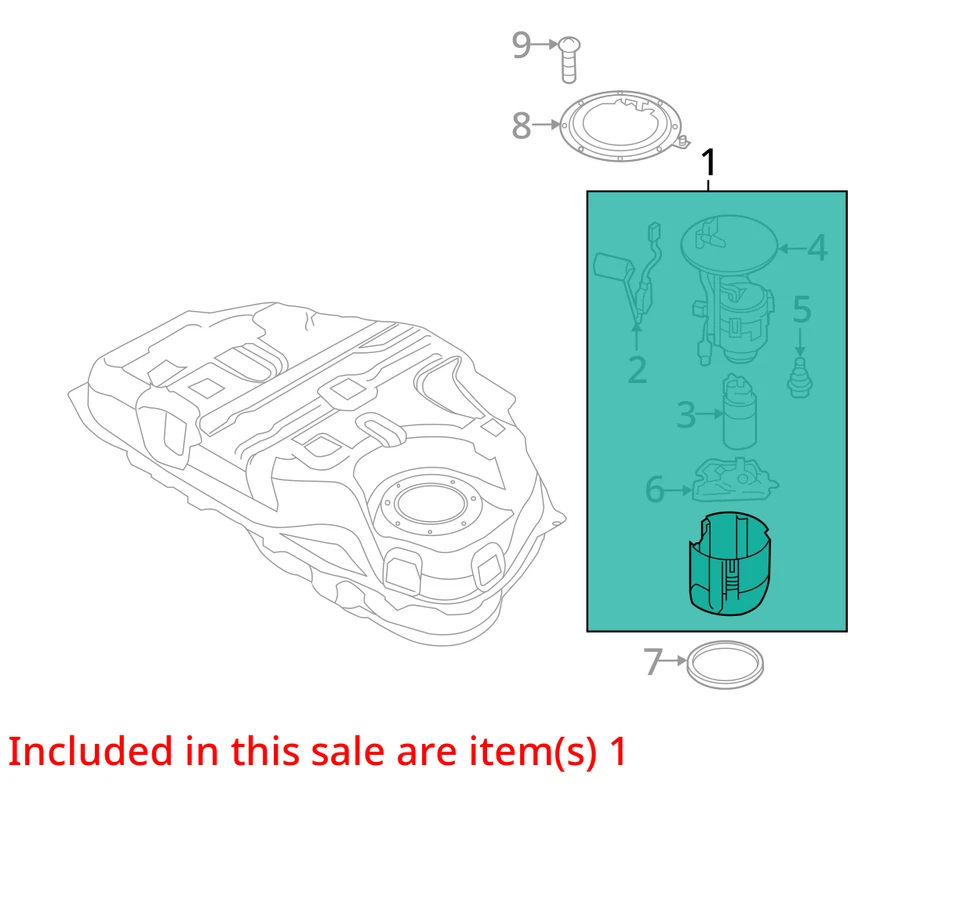 Conjunto de bomba de combustible Mazda CX-5 2020 montado en tanque OEM usado 54 k millas 323-10411 Foto 3 de 4