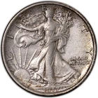 1917-S Reverse Almost Uncirculated Walking Liberty Half Dollar 50C AU+