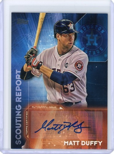 2016 Topps #SRA-MDU Matt Duffy Scouting Report Autogramme - Bild 1 von 2