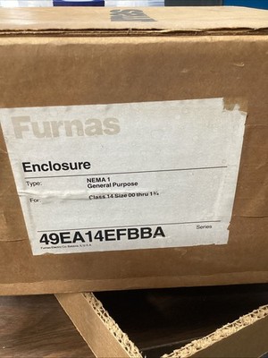 Furnas 49EA14EFBBA Enclosure GENERAL Purpose Nema 1 Class 14 Size 00 Thru 1 3/4