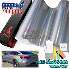 ESSMO PET Laser Flip Gloss Silver Auto Vehicle Vinyl Wrap Decal Sticker Sheet
