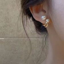 versatile pair Imitation Pearl earrings women