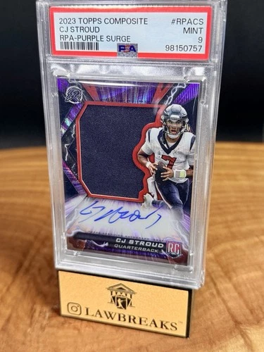 2023 TOPPS COMPOSITE PURPLE SURGE RPA AUTO /99 - ROOKIE RC - CJ STROUD - PSA 9