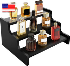 3 Tier Display Risers, Wooden Cologne Organizer for Men, Perfume Organizer Stand