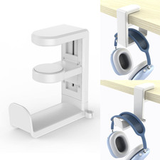EURPMASK PC Gaming Headset Stand - Adjustable Clamp-On Headphone Holder, 360 Deg