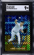 2004 Topps Finest Greg Maddux #72 Gold X-Fractor /139 SGC 9 Mint HOF
