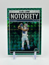2025 Panini Mosaic CeeDee Lamb Notoriety Green Mosaic #8 Dallas Cowboys