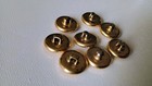 LOT of 8 Vintage 17mm Gold-Toned Metal Royal Irish Regiment Round Buttons — photo 5