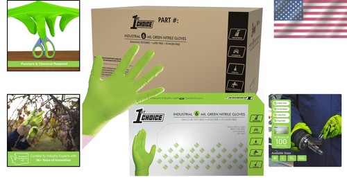 Guantes de nitrilo desechables 6 mil - Protección de alta resistencia sin látex, X-grande 1000 - Imagen 2 de 8