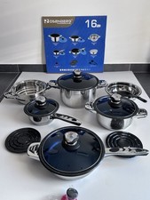Rosenberg Professionnel Set casseroles & poêles 16 pcs inox couvercles