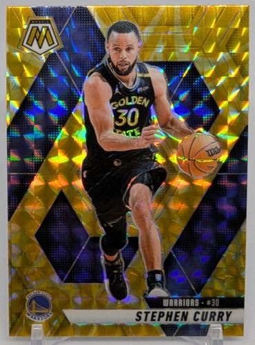 2024-25 Panini Mosaic Stephen Curry Yellow Reactive Mosaic #163 - Warriors (A)