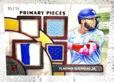 2025 Topps Museum Collection Quad Relic Ruby /10 #SPPQ-VG Guerrero Jr. Blue Jays