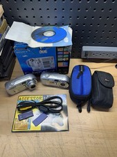 Lot Of 2 Sony Digital Camera Cybershot DSC-P73 4.1MP Silver READ DESCRIPTION