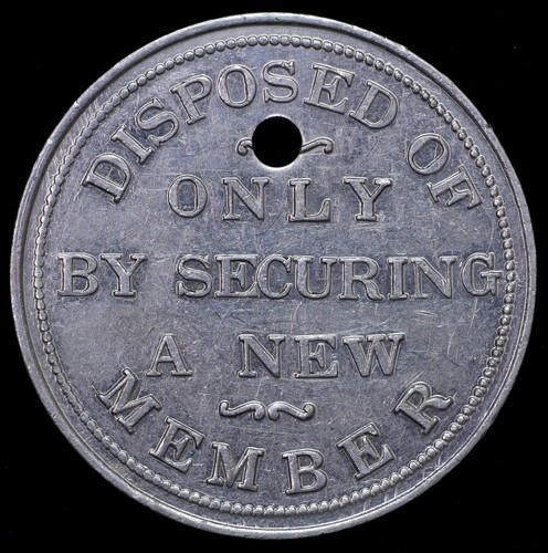 The Lions Club Goat Disposed Of Only By Securing New Member Medal Aluminum 35mm - Picture 2 of 2