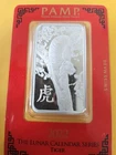 2022 Pamp Lunar Calendar Series Tiger 1 oz .999 Fine Silver Bar in Assay Card