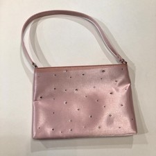 Borsa vintage Esprit De Corp rosa raso strass Y2K piccola tracolla carina